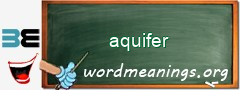 WordMeaning blackboard for aquifer